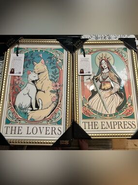3 Sapna Shah prints ( The Lovers & The Empress Art Print - The High Priestess)